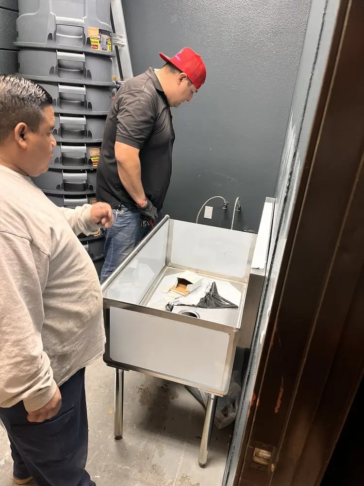 Commercial plumbing and sink installation in Solvay